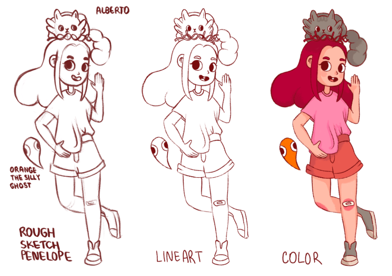 Penelope character design process